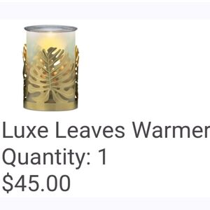 Scentsy Luxe Leaves Warmer New In Box